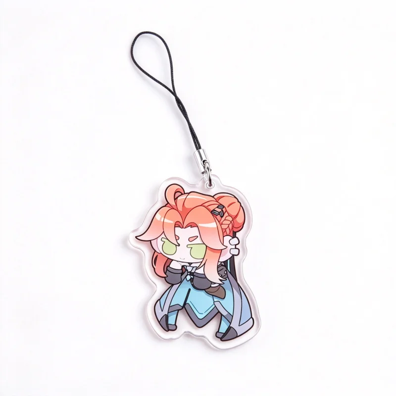 Chibi Character Acrylic Charm with Cord Loop