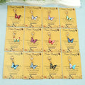 Cartoon Butterfly Keychain Set with Greeting Cards