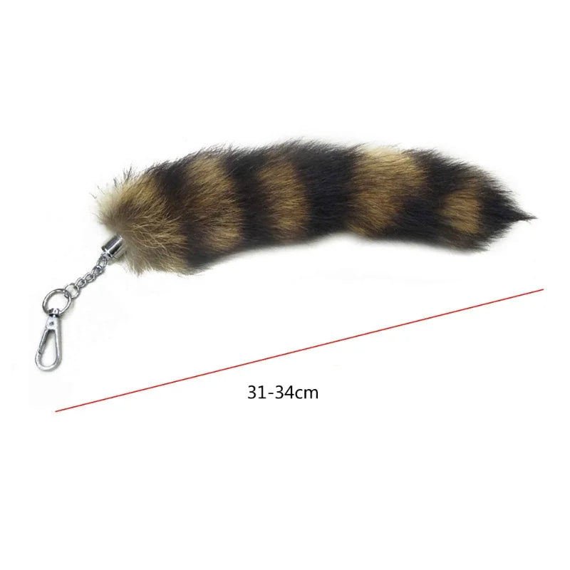 Fox Tail Keychain with Swivel Clasp