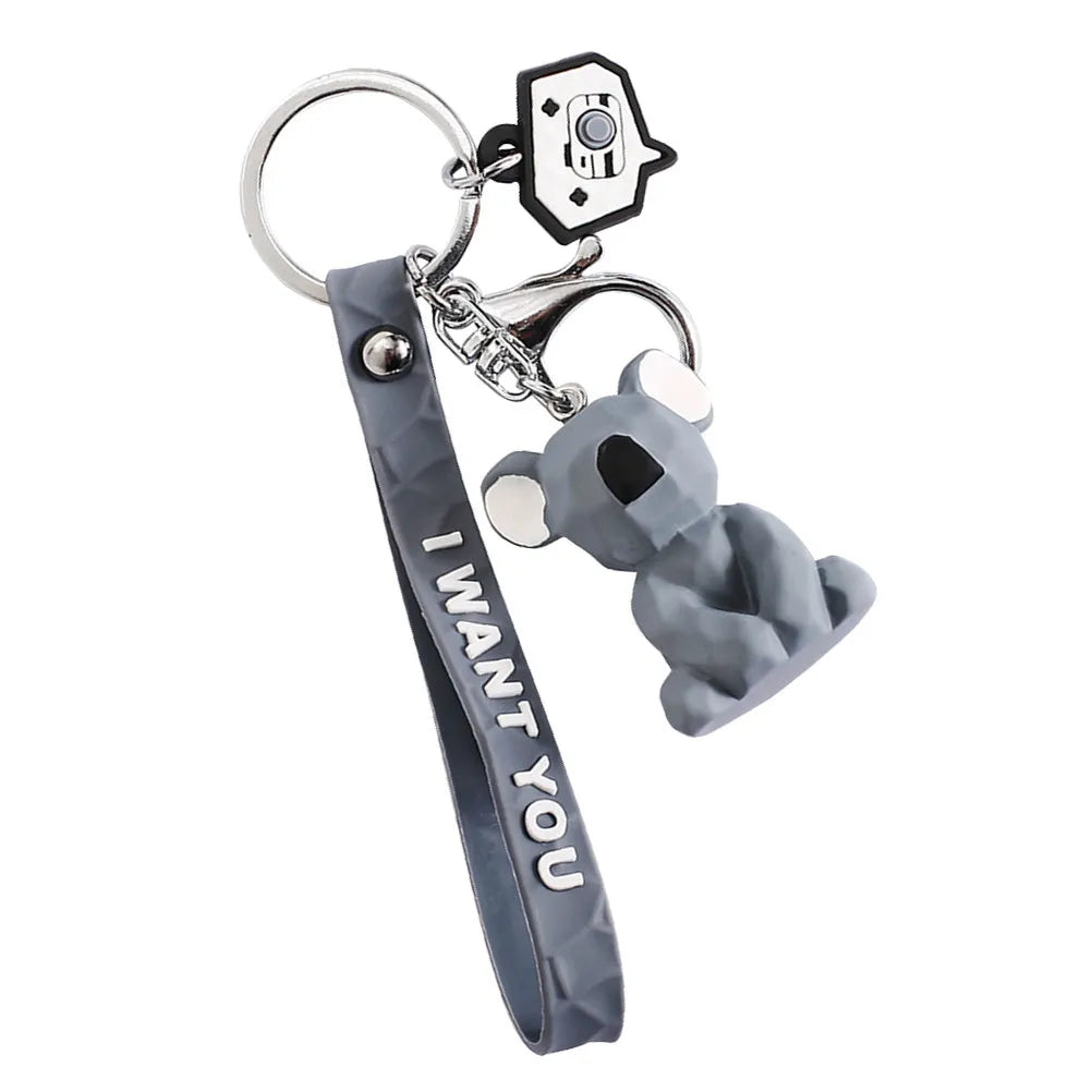 Geometric Koala Keychains, Set of 3