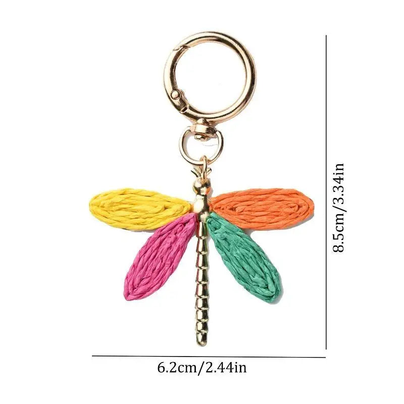 Woven Dragonfly Bag Charm and Keychain