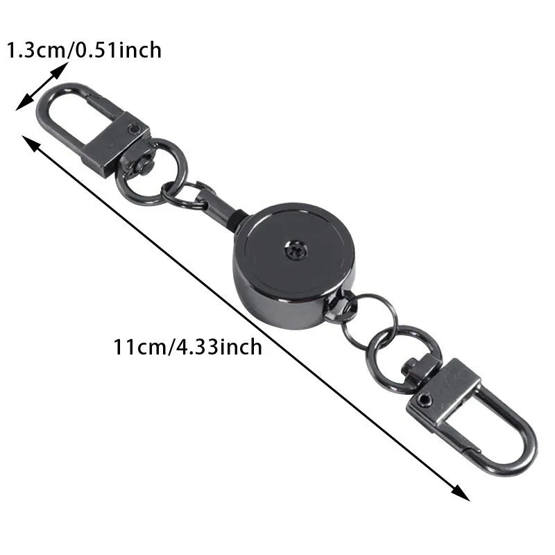 Retractable Aluminium ID Badge and Key Reel