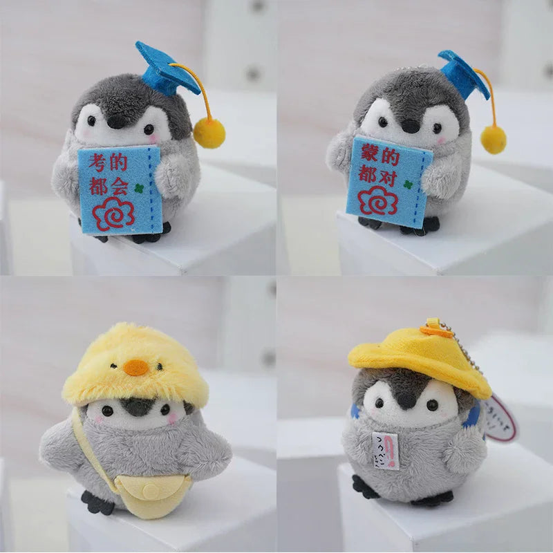 Plush Penguin Bag Charm with Ball Chain