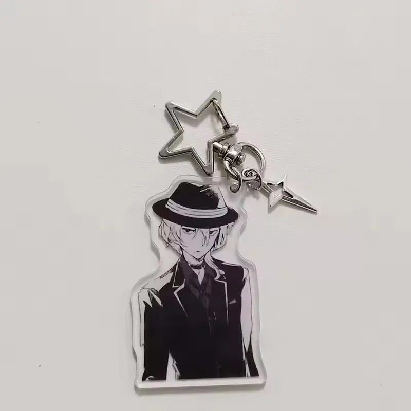 BSD Dazai Osamu and Chuuay Keychain Bungou Stray Dogs Soukoku Inspiration Keychain