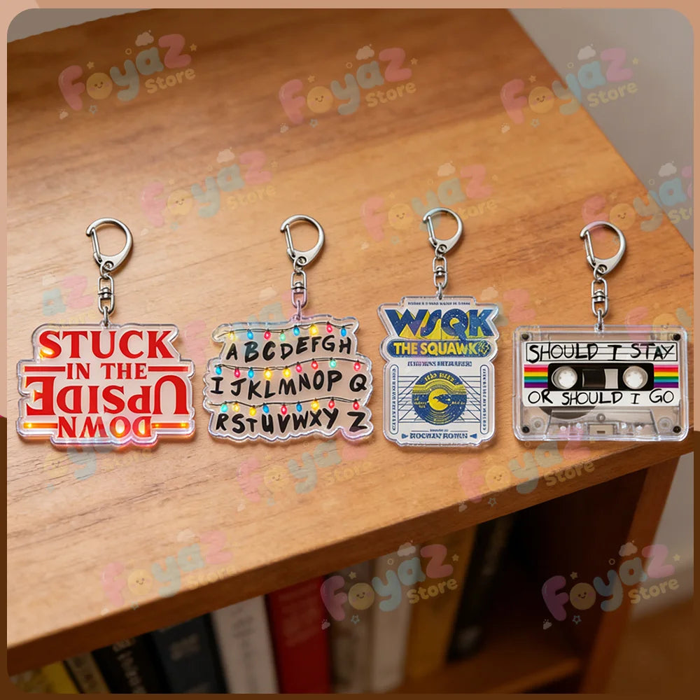 Upside Down Acrylic Keychain with Lobster Clasp