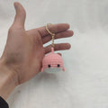 Crocheted Whale Bag Charm with Carabiner Clip