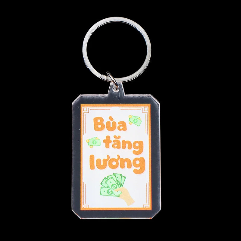 Slim Acrylic Cartoon Keychain Charm