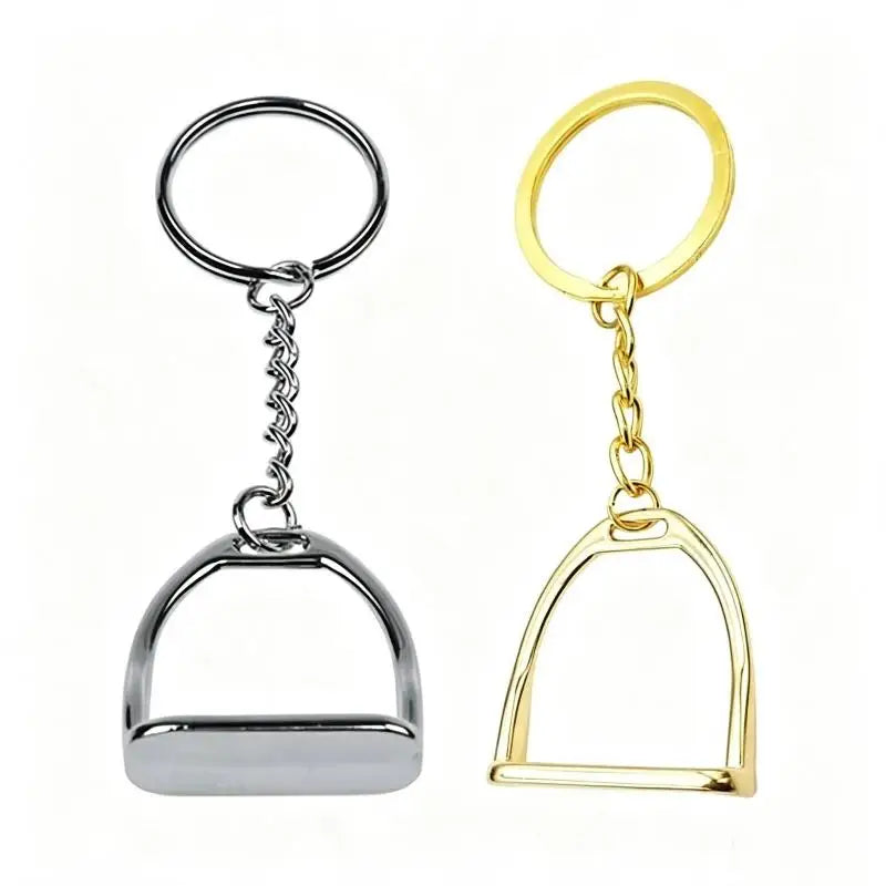 Equestrian Stirrup Keychain with Polished Finish