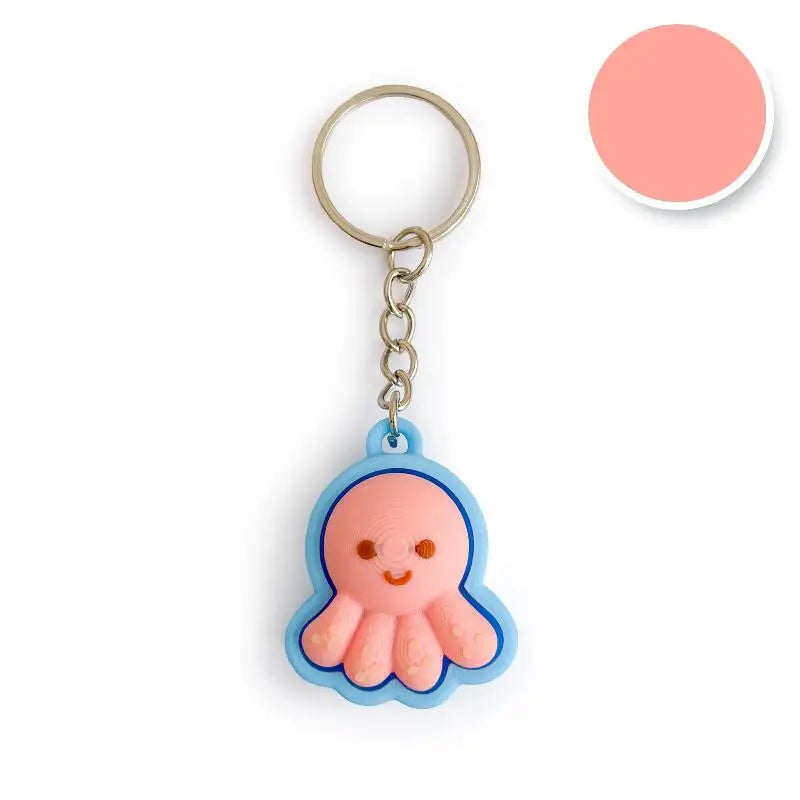 Turtle Clicker Keychain Cute 3D Printed Mini Animal Fidget Pendant Portable for Key Organizer Travel Use