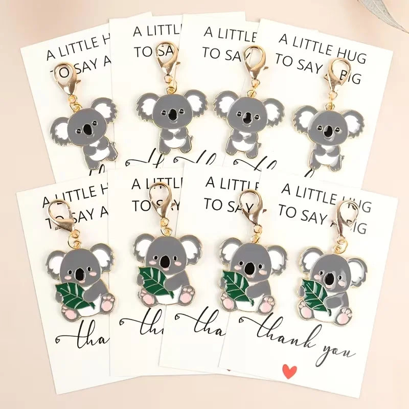Koala Alloy Keychain 8-Pack with Thank You Card