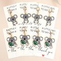 Koala Alloy Keychain 8-Pack with Thank You Card