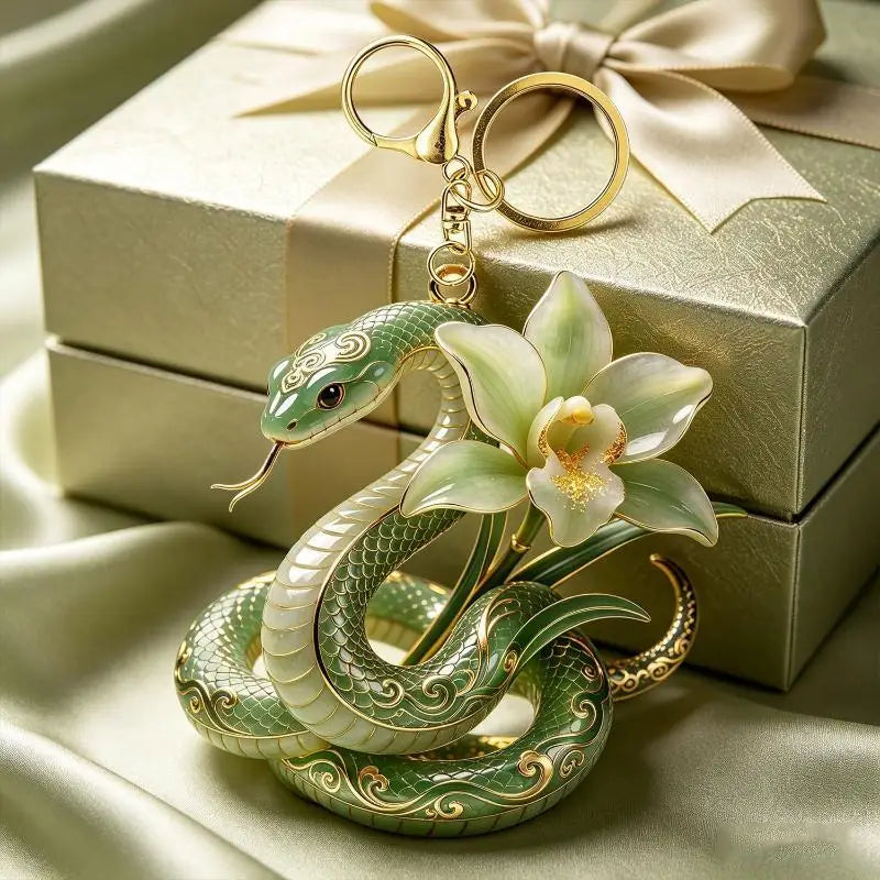 Enamel Luxury Keychain High-end Metal Pendant Bag Charm Blessing Charm
