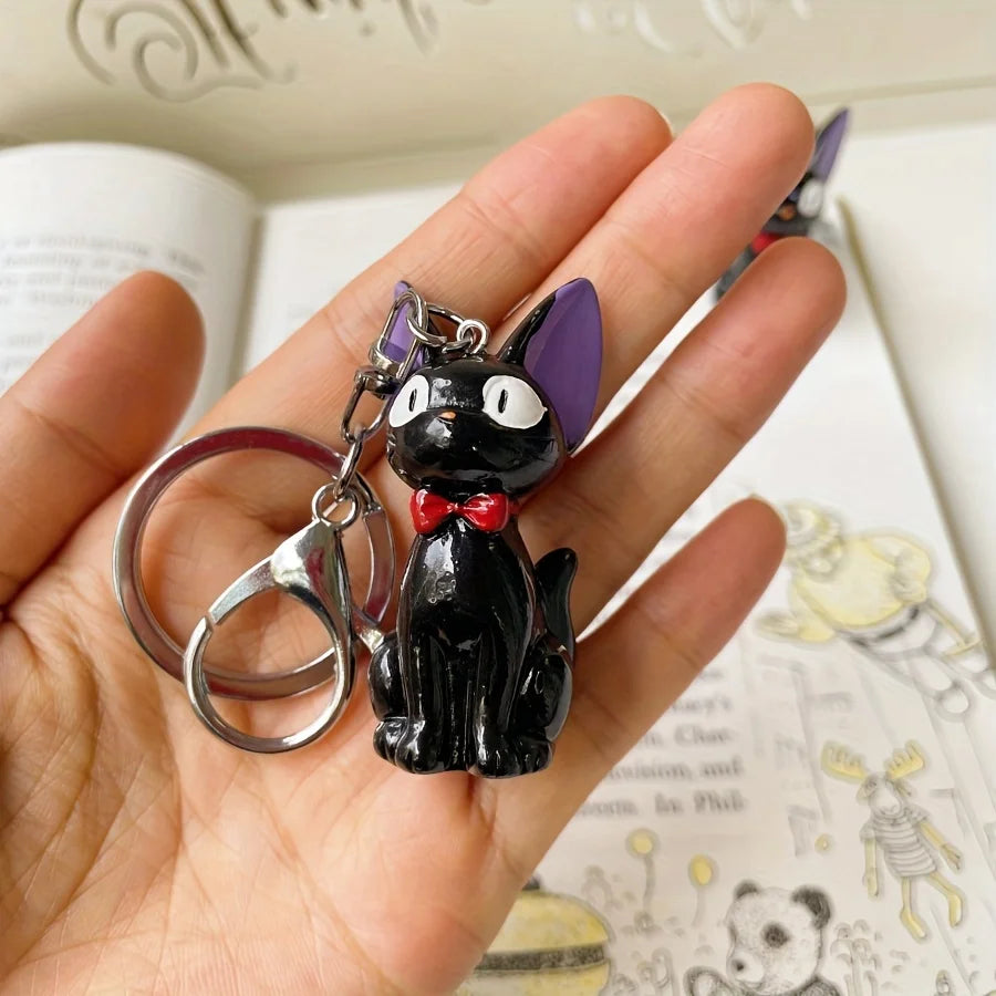 Black Cat Charm Keychain