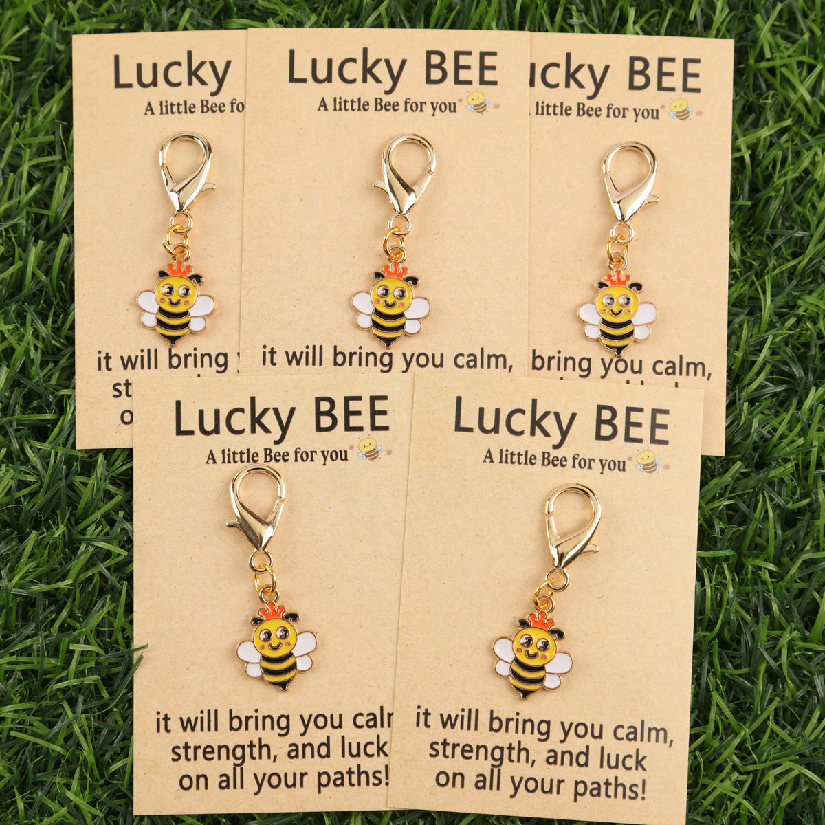 Bee Keychain with Lobster Clasp