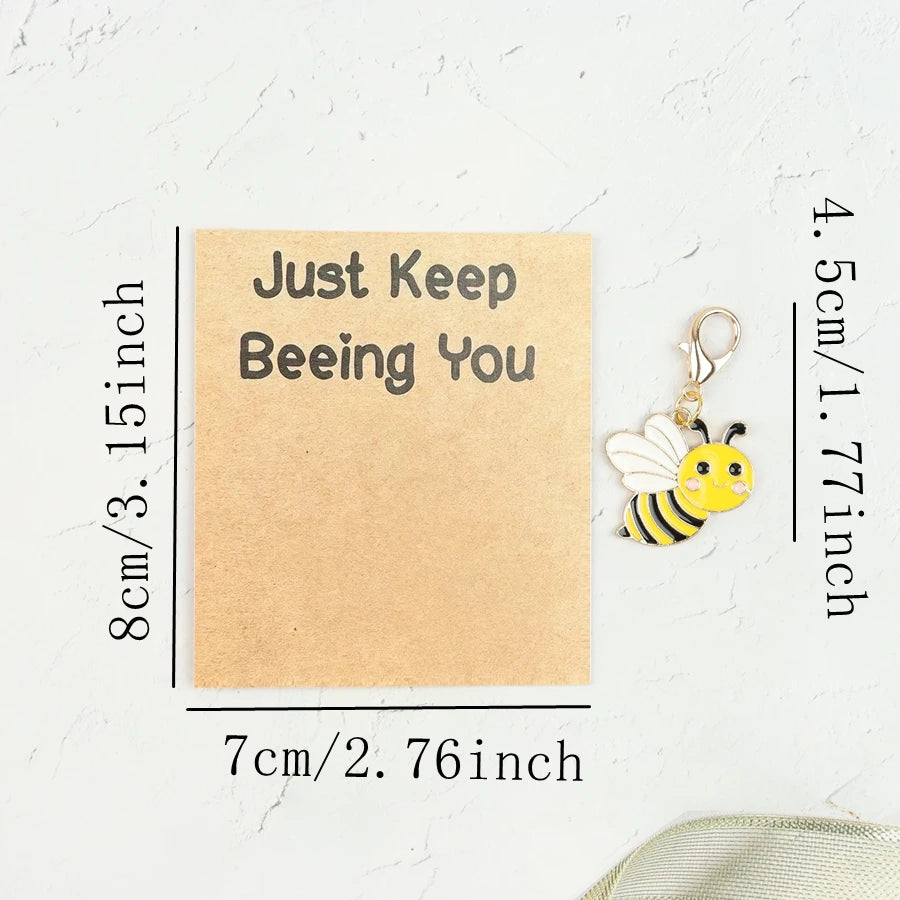 5 Cute Bee Keychains, Encouraging Gifts, Adorable Friendship Gifts, Positive Energy Encouragement Gifts, Ideal Gifts for Family Members