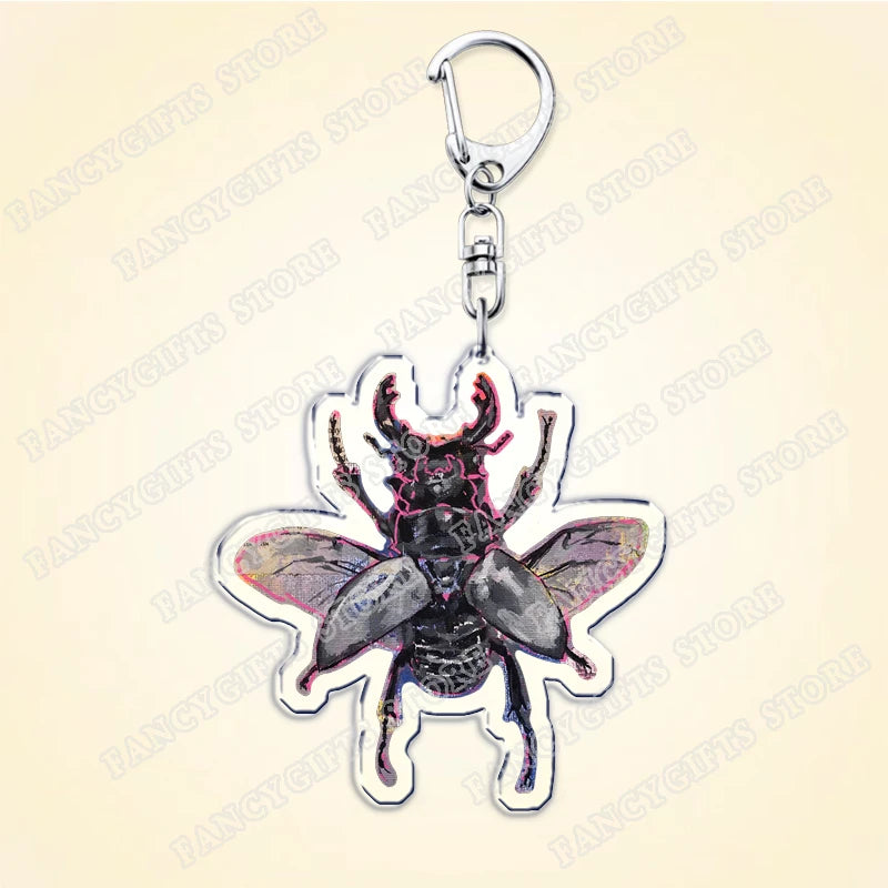 Beetle Acrylic Keychain with Lobster Clasp