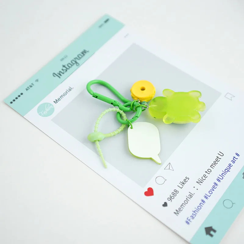Turtle Keychain Colorful Night Light Turtle Pendant Cute Keychain Gift - For Women's Handbag Backpack Car Keys Pendant