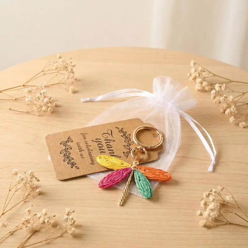 Woven Dragonfly Bag Charm and Keychain