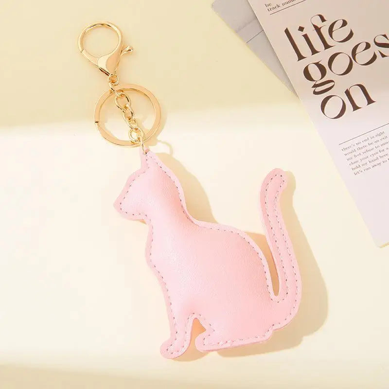 Cat-Shaped Keychain with Zinc Alloy Clasp