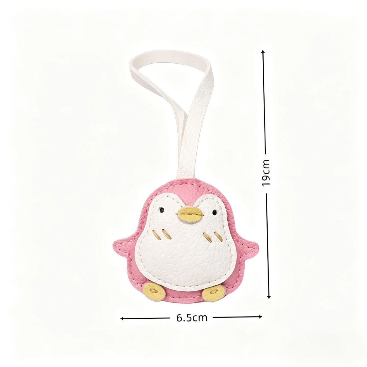Cartoon Penguin Leather Keychain