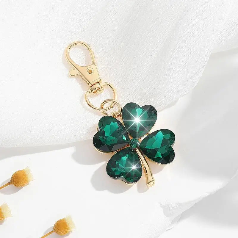 Four-Leaf Clover Key and Bag Charm