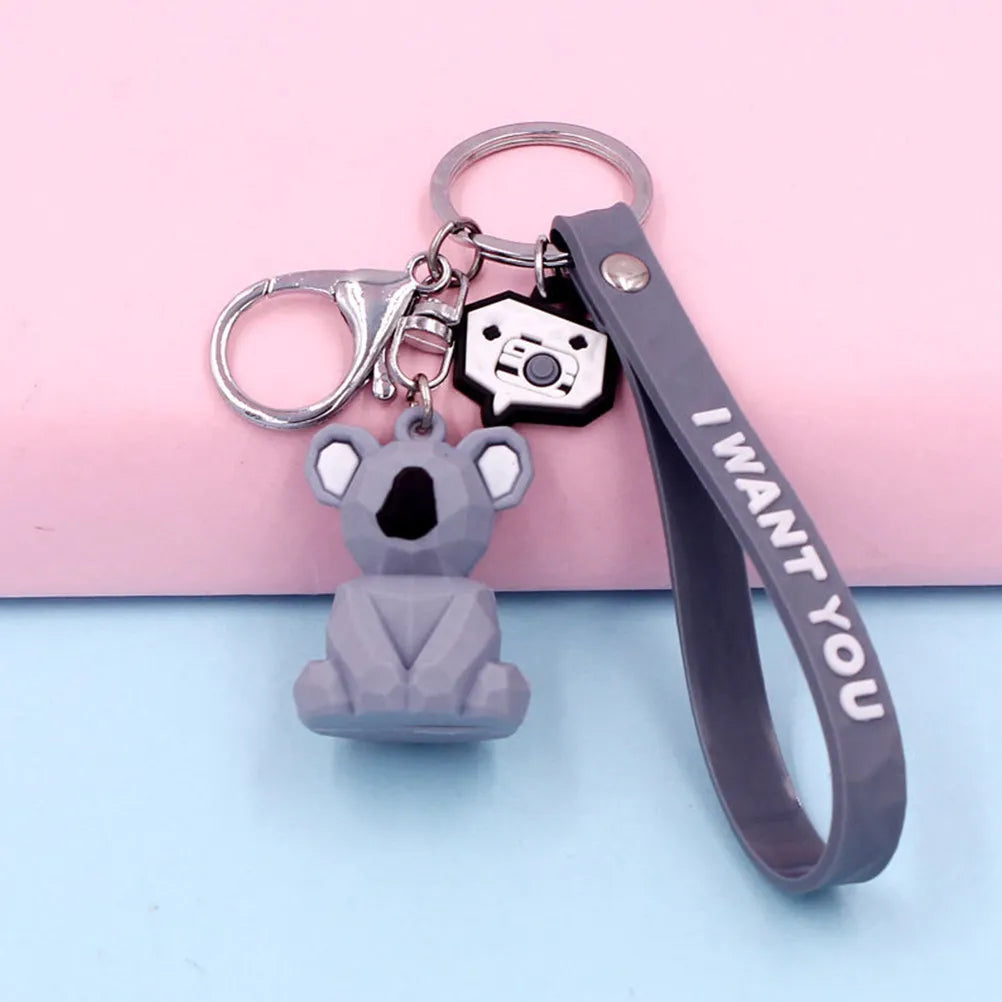Geometric Koala Keychains, Set of 3