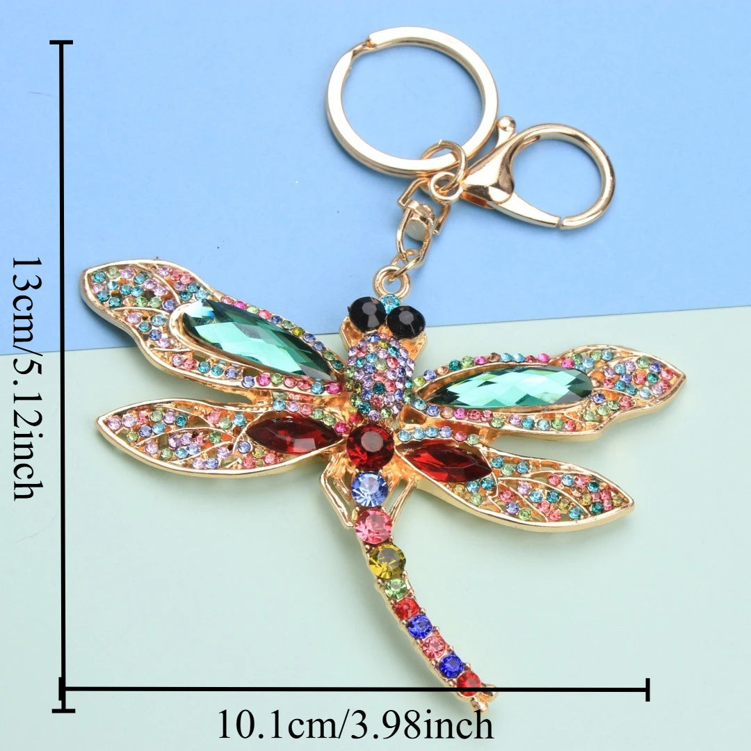 Dragonfly Bag Charm Keychain in Zinc Alloy