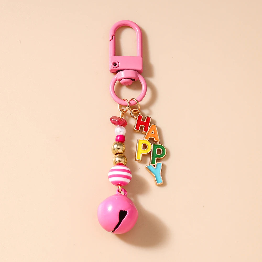 Cloud Face Keychain with O-Buckle Clasp