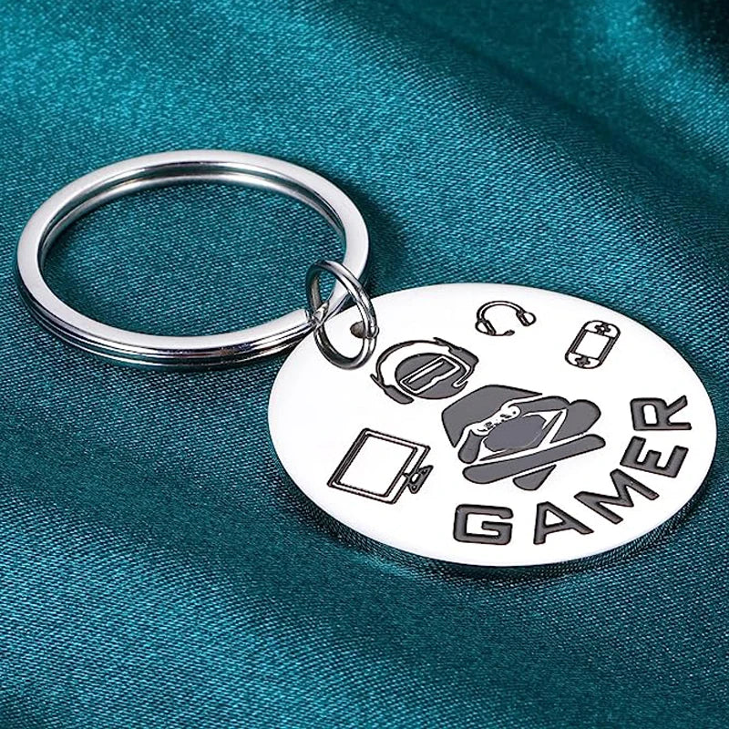 Engraved Controller Stainless Steel Keychain