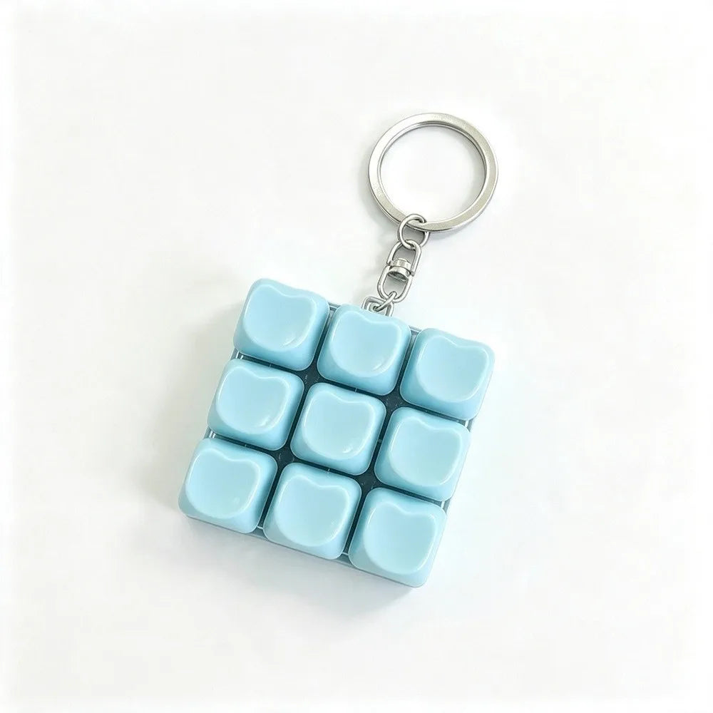Nine-Button Grid Fidget Keychain