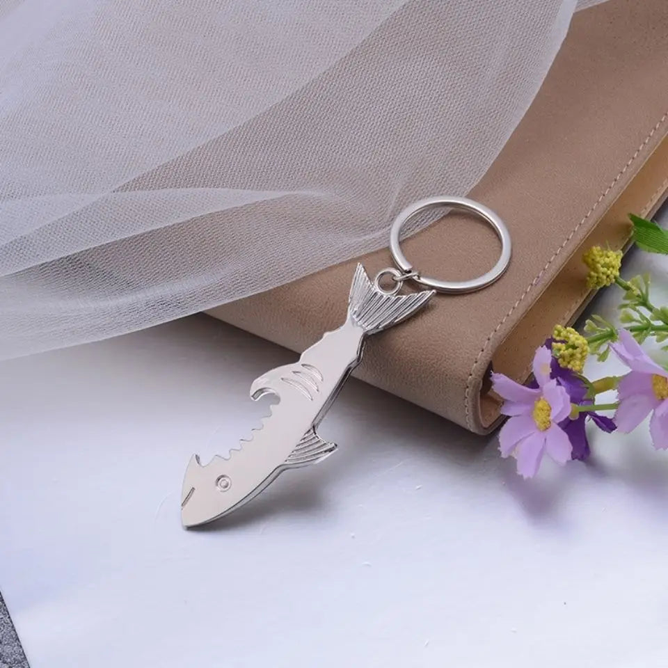 Shark Keychain Bottle Opener Fish Beer Bottle Opener Keychain Charms For Bag Keys Car Keys Accessories Keyring Jewelry Gift