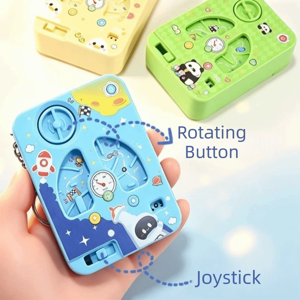 Mini Handheld Game Console Keychain with O-Buckle