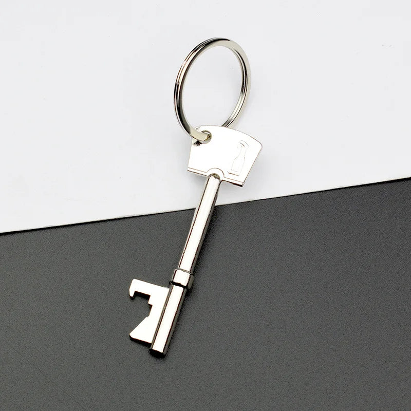 Key-Shaped Bottle Opener Keychain