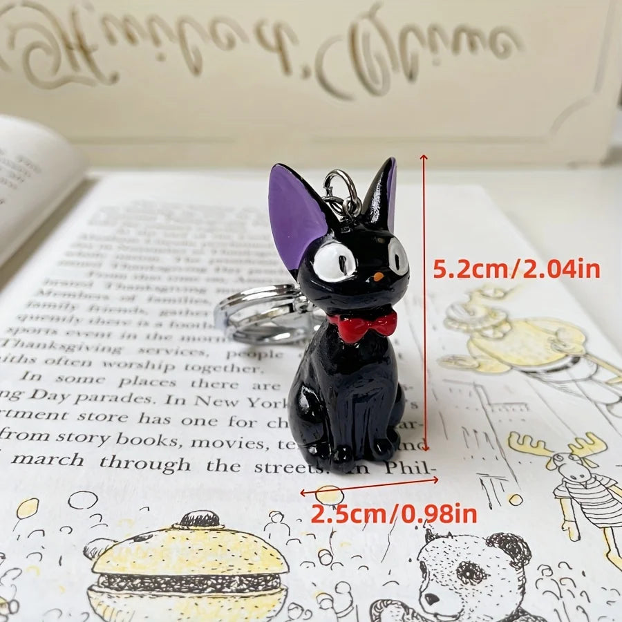 Black Cat Charm Keychain