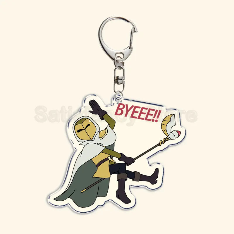 Printed Acrylic Character Keychain with Metal Clasp