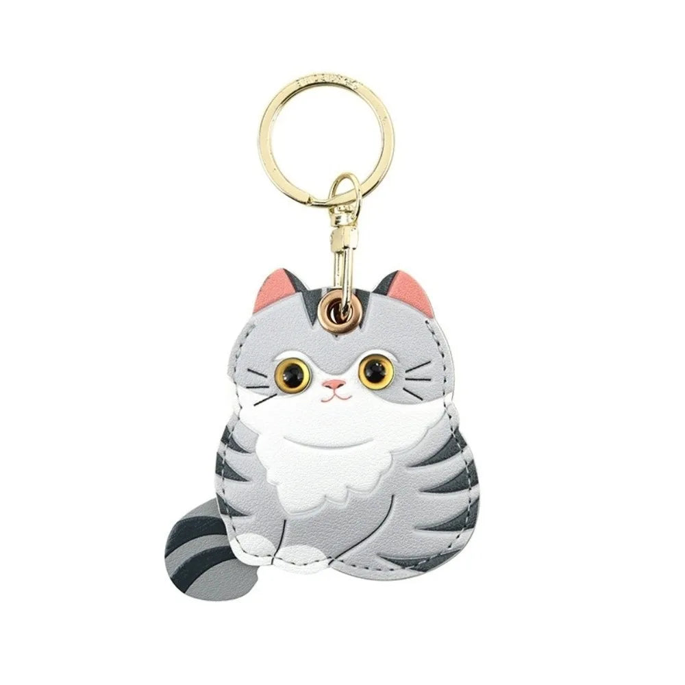 Cat Card Holder Keychain with Carabiner Clip