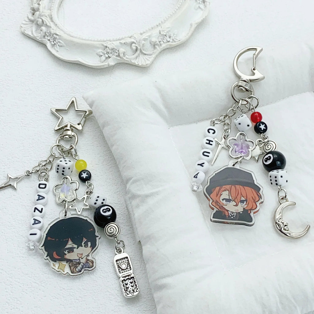 BSD Dazai Osamu and Chuuay Keychain Bungou Stray Dogs Soukoku Inspiration Keychain