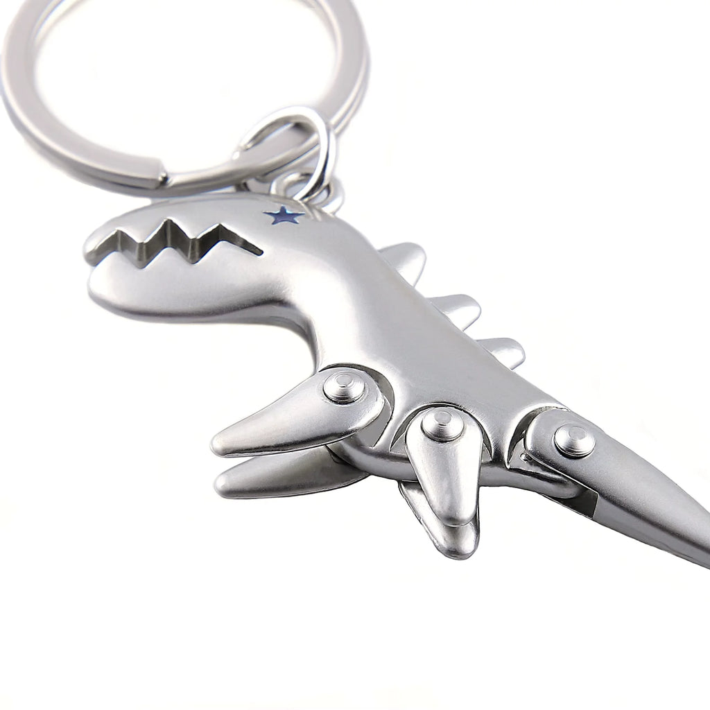 Articulated Dinosaur Keychain with Moveable Limbs