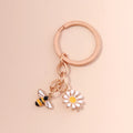 Rainbow Charm Keychain with Gold-Tone Hardware
