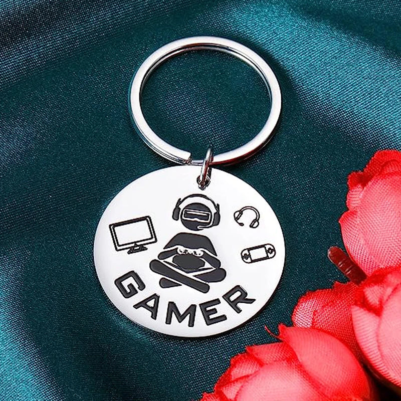 Engraved Controller Stainless Steel Keychain
