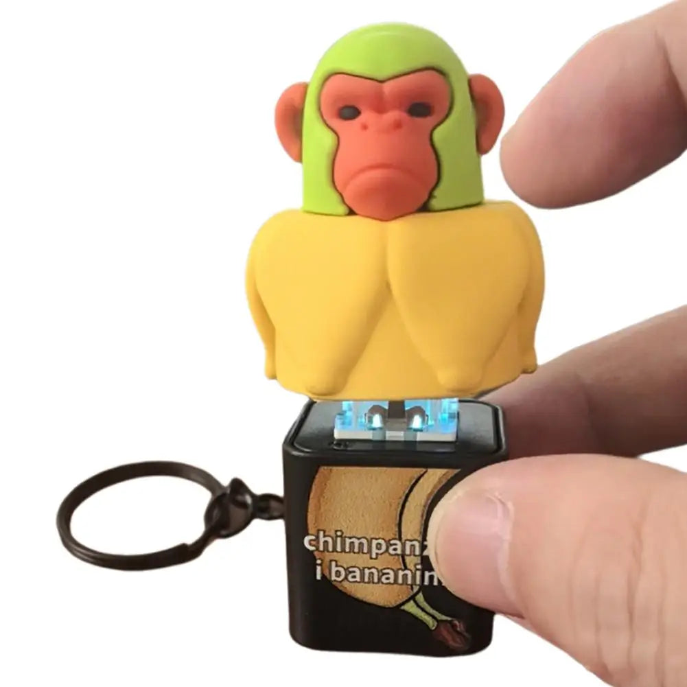 Tung Tung Tung Sahur Keychain Vioce LED Key Press Button Italian Brainrot Tralalero Tralala Shark Bag Pendants Key Accessories