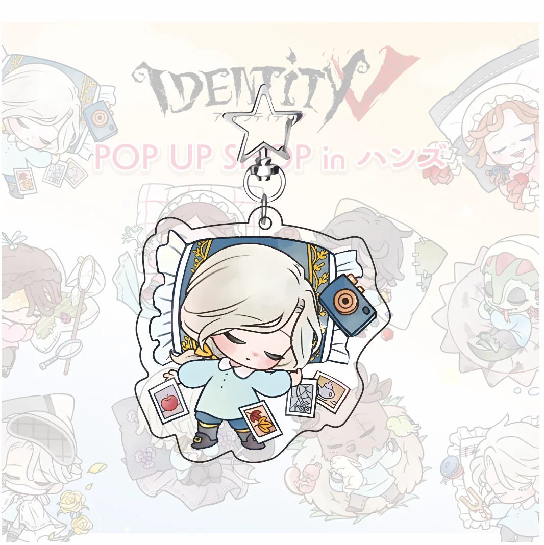 Identity V Keychain, Double Sided Printed Acrylic Proportional Character Pendant, Game Character Keyring Backpack Charm Fan Gift