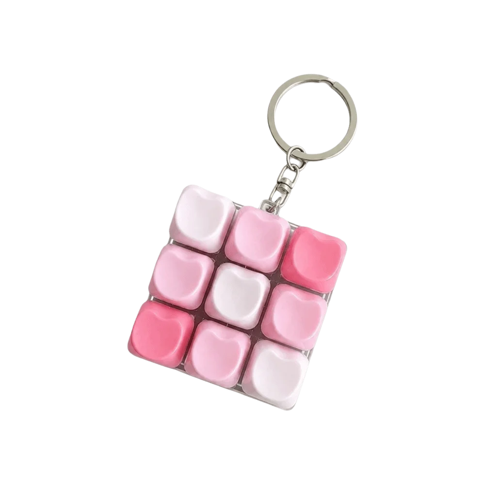 Nine-Button Grid Fidget Keychain