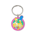 Round Cartoon Character Keychain in Zinc Alloy