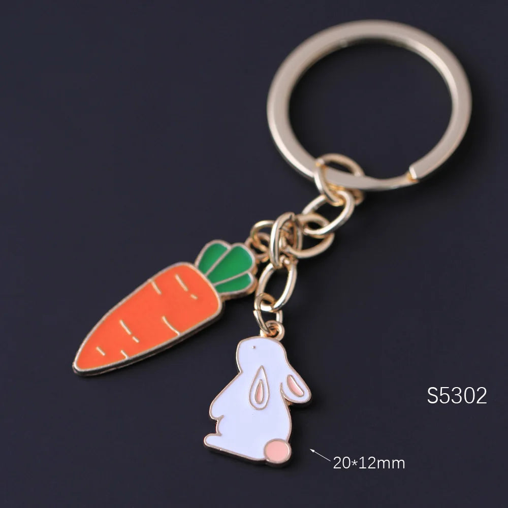 Antique Silver Plated Animal Keychain