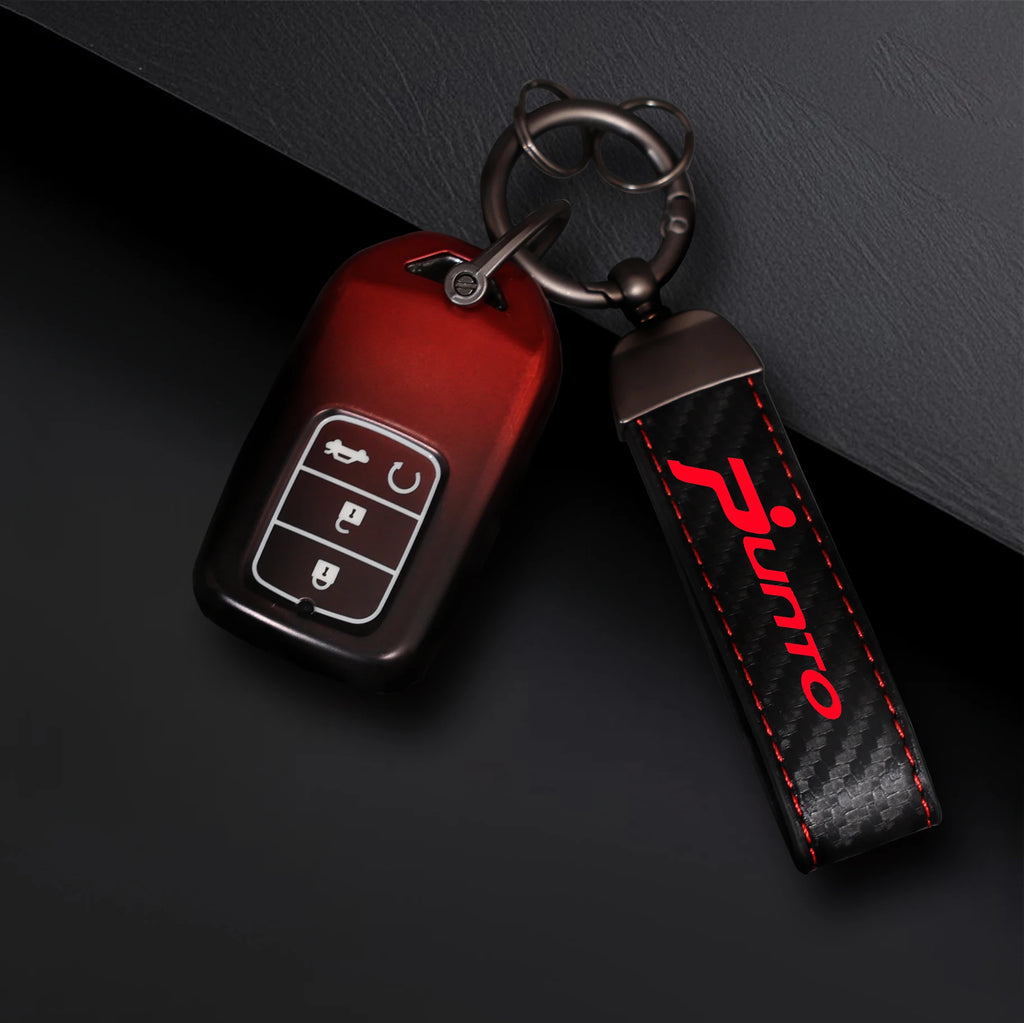 Punto Car Keychain in Rigid Alloy