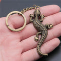 Gecko Lizard Pendant Keychain in Zinc Alloy