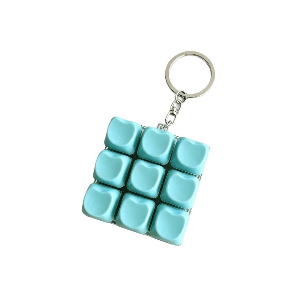 Nine-Button Grid Fidget Keychain