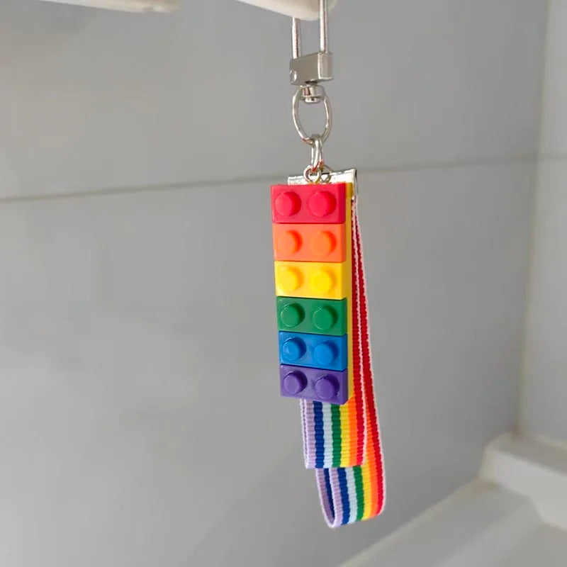 Rainbow Pride Keychain with D-Ring Clasp