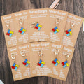 10-Piece Puzzle Keychain Set with Gold-Tone Clasps